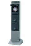 GAO 0087770712 Outdoor energy pole with 2 sockets + timer IP44 250V 16A
