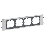   LEGRAND 011170 DLP aluminum frame four Ø60 assembly for 85 mm cover