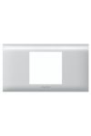 LEGRAND 011202 DLP aluminum frame for Program Mosaic 2-module, 65 mm cover