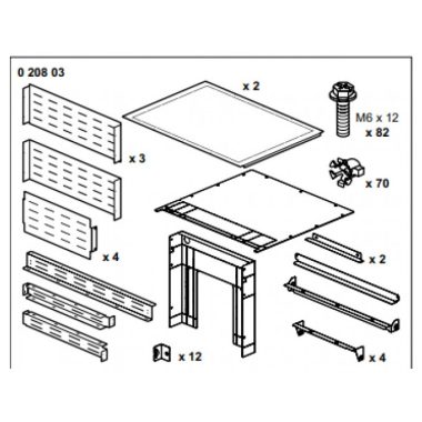 LEGRAND 020803 XL3 rekesz szett DMX3 2500/4000, 850x725 36mod