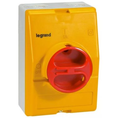 LEGRAND 022179 Tokozott főkapcsoló 3P 20A Z+Ny érintkezővel