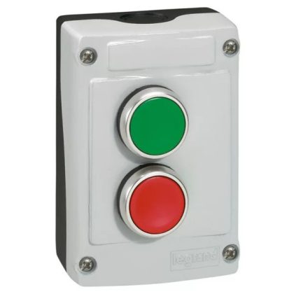   LEGRAND 024230 Osmosis gray case with green "I" Z + red "O" W nomo buttons
