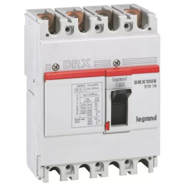 LEGRAND 027010 DRX100 4P 10 kA 15A t.m. compact circuit breaker