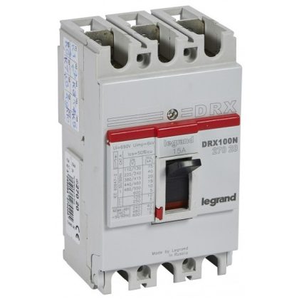   LEGRAND 027020 DRX100 3P 20 kA 15A t.m. compact circuit breaker