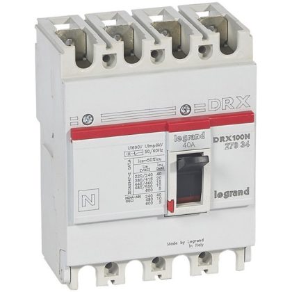   LEGRAND 027034 DRX100 4P 20 kA 40A t.m. compact circuit breaker