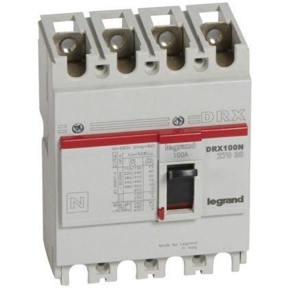   LEGRAND 027038 DRX100 4P 20 kA 100A t.m. compact circuit breaker