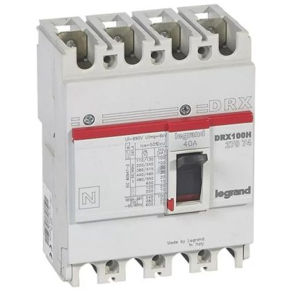   LEGRAND 027074 DRX100 4P 35 kA 40A t.m. compact circuit breaker