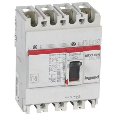 LEGRAND 027075 DRX100 4P 35 kA 50A t.m. compact circuit breaker