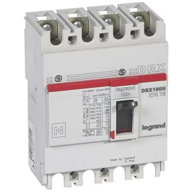 LEGRAND 027078 DRX100 4P 35 kA 100A t.m. compact circuit breaker