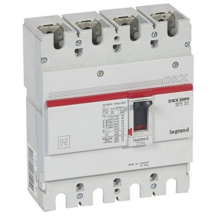   LEGRAND 027121 DRX250 4P 25 kA 200A t.m. compact circuit breaker