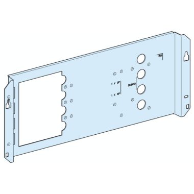 SCHNEIDER 03032 Prisma Plus Szerelőlap NS250, vízszintes, rögzített, motoros/dugaszolható, billenőkaros kapcsoló