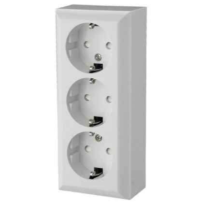   GAO 0312H "Business line" wall-mounted, 3x2P + F 3-pin socket, white