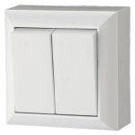   GAO 0315H "Business line" chandelier switch, external, with back panel, white, 230V, 10A