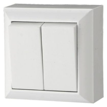   GAO 0315H "Business line" chandelier switch, external, with back panel, white, 230V, 10A