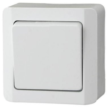 GAO 0325H "Nova" toggle switch, off-wall, white, 230V, 10A