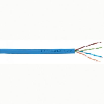   LEGRAND 032754 fali kábel réz Cat6 árnyékolatlan (U/UTP) 4 érpár (AWG23) LSZH (LSOH) kék Dca-s2,d2,a1 305m-kartondoboz LCS3