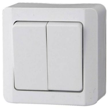 GAO 0330H "Nova" chandelier switch, external, white, 230V, 10A