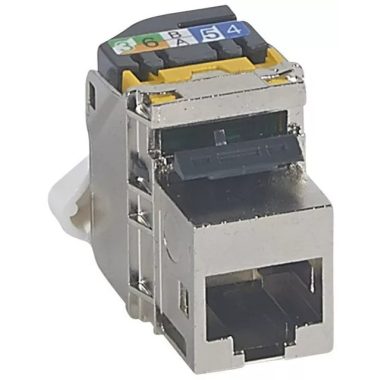 LEGRAND 033155 RJ45 Keystone port Cat6A árnyékolatlan (UTP) LCS2 gyorscsatlakozós 180° 500 Mhz 10Gigabit