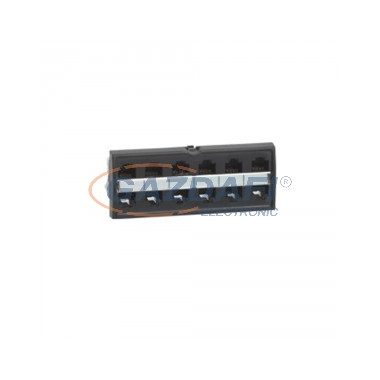 LEGRAND 033536 patch modul 12xRJ45 Tel/Ethernet doubler árnyékolatlan (UTP) 6 bemenet - 12 kimenet LCS2 gyorscsatlakozós portok 100baseT címkével és címketartóval fekete