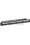 LEGRAND 033551 patch panel 19''-1U 24xRJ45 Cat5e árnyékolatlan (UTP) 6xRJ45 modulos/LCS2 gyorscsatlakozós portok lapos 100MHz 1Gigabit