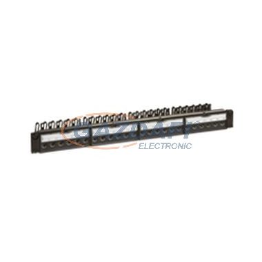 LEGRAND 033551 patch panel 19''-1U 24xRJ45 Cat5e árnyékolatlan (UTP) 6xRJ45 modulos/LCS2 gyorscsatlakozós portok lapos 100MHz 1Gigabit