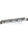 LEGRAND 033590 üres moduláris patch panel 1U-19" 4 db patch modul fogadására (réz és optika) fekete LCS2