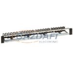   LEGRAND 033590 üres moduláris patch panel 1U-19" 4 db patch modul fogadására (réz és optika) fekete LCS2