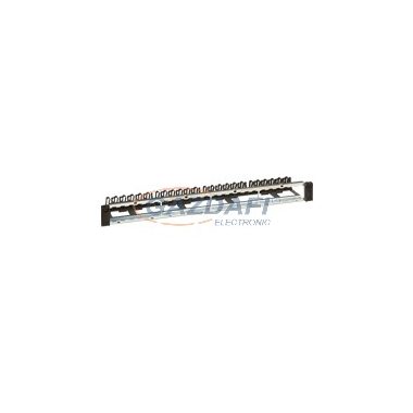 LEGRAND 033590 üres moduláris patch panel 1U-19" 4 db patch modul fogadására (réz és optika) fekete LCS2