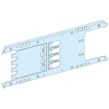 SCHNEIDER 03414 Prisma Plus Mounting plate NS250, horizontal, fixed / pluggable, rotary / motor, 4P