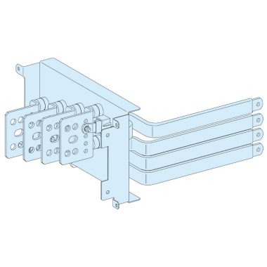 SCHNEIDER 04426 Prisma Plus Áthelyezett csatlakozás rögzített NS250, billenőkaros kapcsoló, 4P