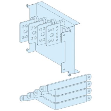 SCHNEIDER 04455 Prisma Plus Áthelyezett csatlakozás NS630, vízszintes, billenőkaros kapcsoló, 3P