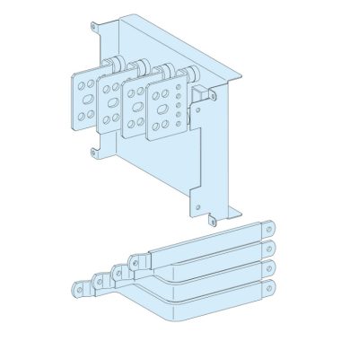 SCHNEIDER 04456 Prisma Plus Áthelyezett csatlakozás NS630, vízszintes, billenőkaros kapcsoló, 4P