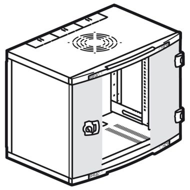 LEGRAND 046209 fali rackszekrény 19" 21U MAG: 1000 SZÉL: 600 MÉLY: 580 antracit egyrészes üvegajtós MAX: 63 kg LCS2