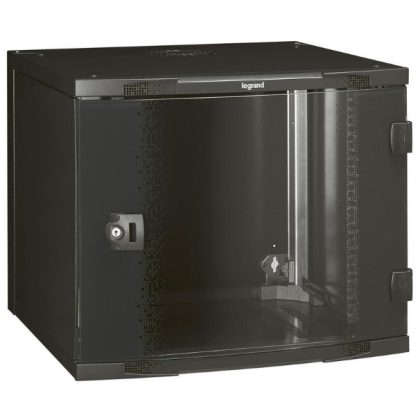   LEGRAND 046211 wall rack cabinet 19" 9U CORE: 500 WIDTH: 600 DEPTH: 600 anthracite two-part glass door MAX: 27 kg LCS2