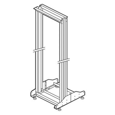 LEGRAND 046395 nyitott rack 19" 42U MAG: 1956 SZÉL: 540 MÉLY: 640 szürke két tatóbordás MAX: 300 kg LinkeoRACK