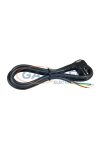 Cablu de conectare COMMEL 0486, 2m, 10A 250V ~ 2200W, H05VV-F 3x1, negru