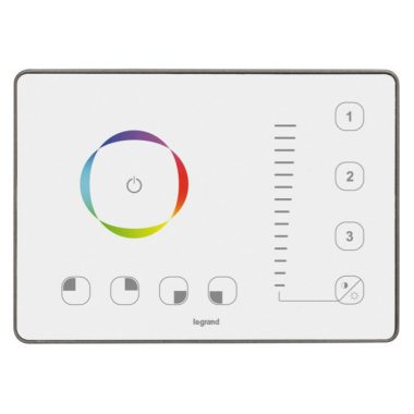 LEGRAND 048860 Program Mosaic touch RGB LED controller, for 4 zones, white