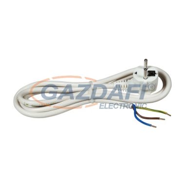 Cablu de conectare COMMEL 0514, 2m, 16A 250V ~ 3500W, H05VV-F 3x1.5, alb