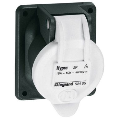 LEGRAND 052405 Hypra műanyag beépíthető ipari aljzat 2P 16A 20/50V törpefesz.