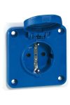 LEGRAND 057676 P17 Tempra household socket, blue IP44 with standardized grip