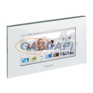 LEGRAND 067268 MyHOME 10"-os LCD multimédiás érintőképernyő, fehér