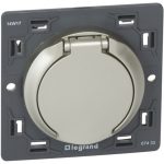   LEGRAND 067433 Céliane central vacuum cleaner socket with electrical connection, titanium