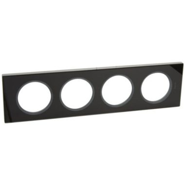 LEGRAND 069304 Céliane frame 4, black glass