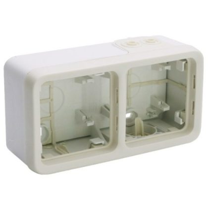   LEGRAND 069690 Plexo 55 wall-mounted box 2 horizontal, diaphragm, white