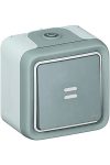 LEGRAND 069712 Plexo 55 wall-mounted toggle switch with indicator light, complete, gray