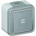   LEGRAND 069712 Plexo 55 wall-mounted toggle switch with indicator light, complete, gray