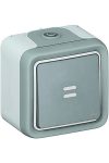 LEGRAND 069713 Plexo 55 wall-mounted toggle switch with indicator light, complete, gray