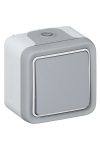 LEGRAND 069716 Plexo 55 wall-mounted cross switch, complete, gray