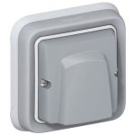   LEGRAND 069848 Plexo 55 flush-mounted cable outlet, complete, gray