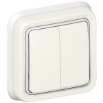   LEGRAND 069855 Plexo 55 flush-mounted double toggle switch, complete, white